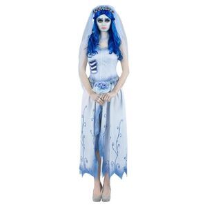 Corpse Bride Womens/Ladies Emily Costume Set / White/Blue